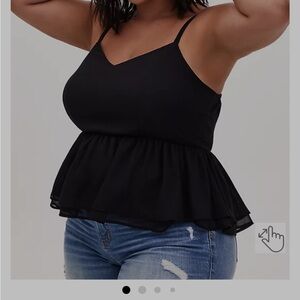 Torrid chiffon peplum midi cami